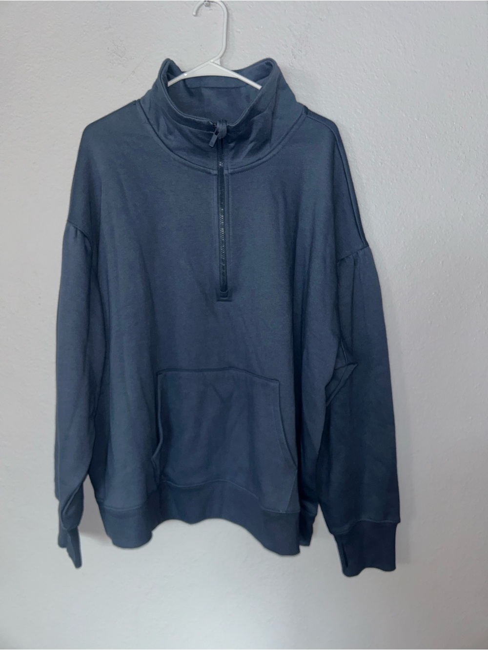 all in motion women’s puff sleeve Quarter-Zip Sweatshirt - steal Blue